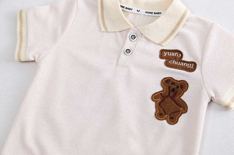 Conjunto Infantil Masculino Polo Ursinho