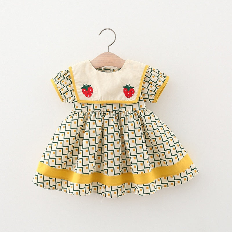 Vestido Infantil Geométrico Moranguinho