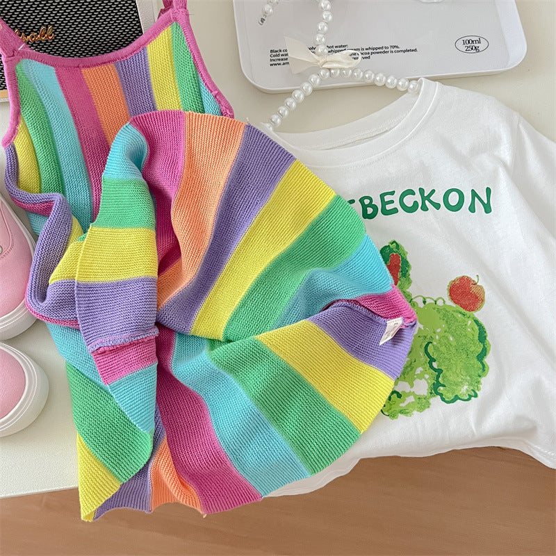 Vestido Infantil Tricot Plissado