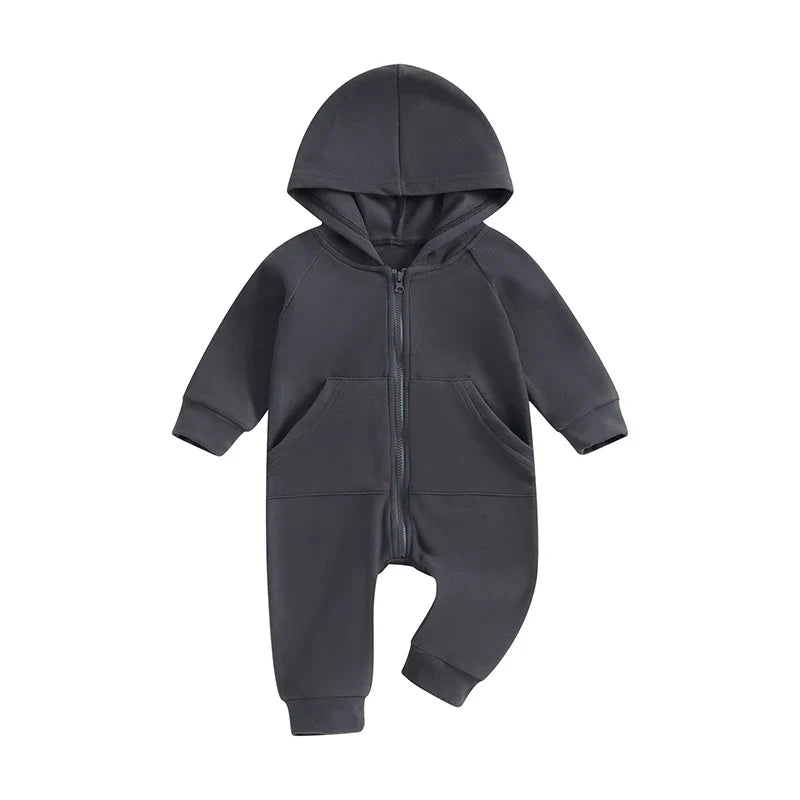 Macacão Infantil Zíper e Capuz