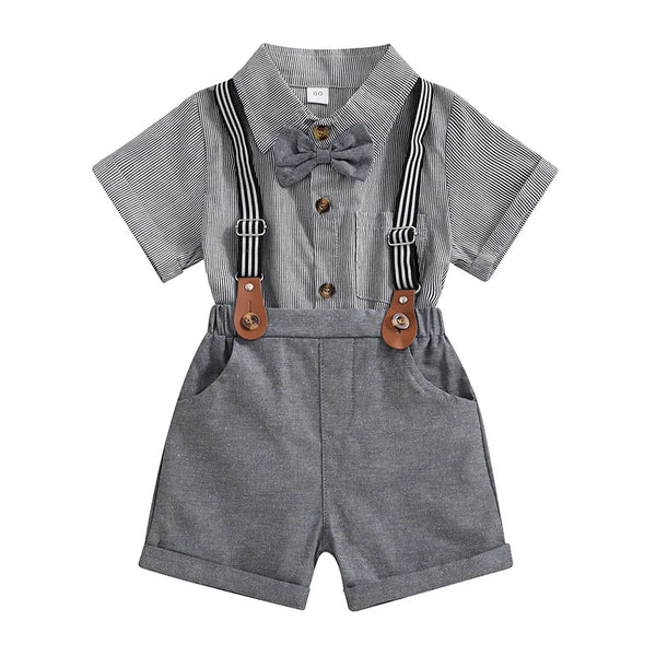 Conjunto Infantil Masculino Suspensório Gravatinha