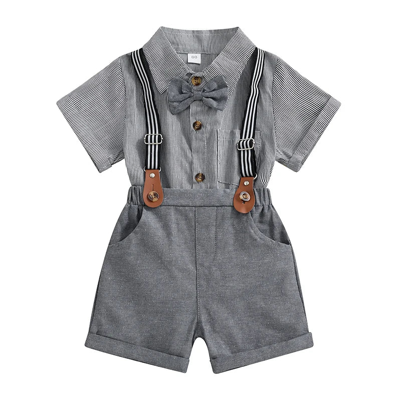 Conjunto Infantil Masculino Suspensório Gravatinha