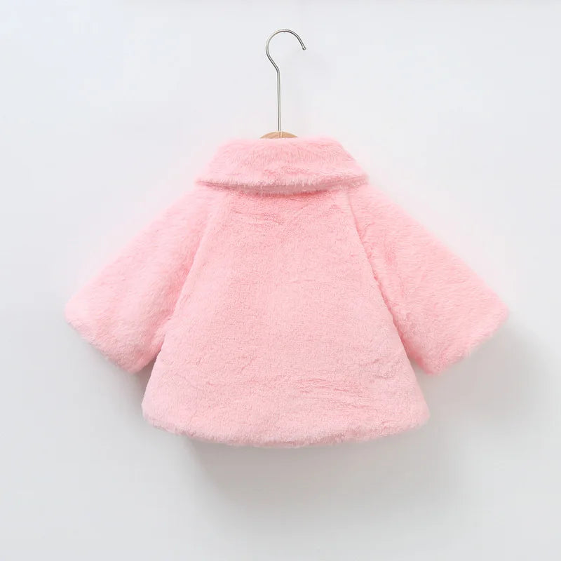 Casaco Infantil Feminino Plush Pompom Coelhinho