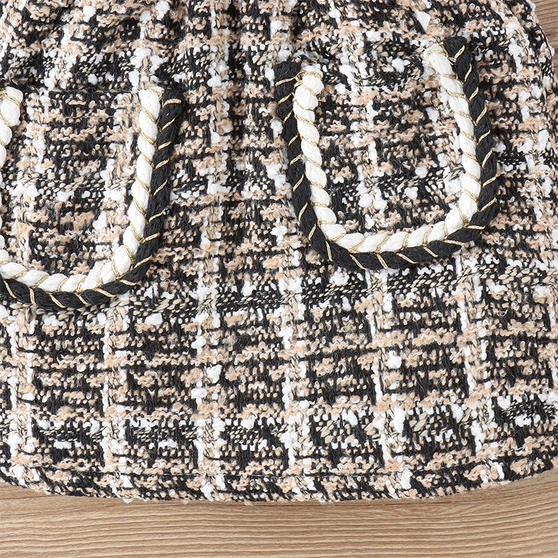Conjunto Infantil Feminino Preto Tweed