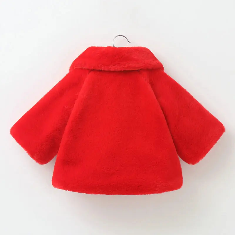 Casaco Infantil Feminino Plush Pompom Coelhinho
