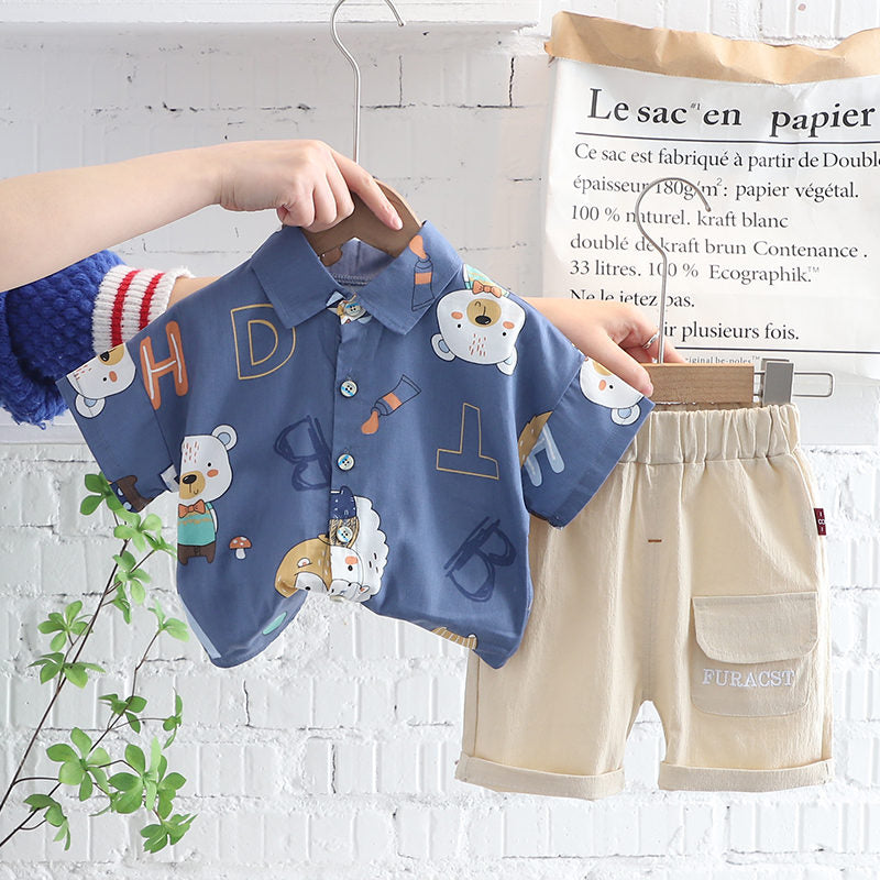 Conjunto Infantil Masculino Camisa Ursinho
