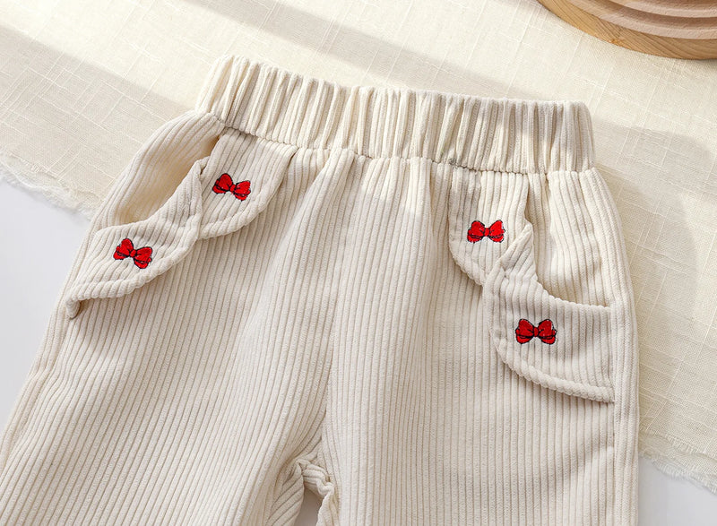 Calça Infantil Feminina Bolso Lacinhos