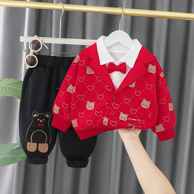 Conjunto Infantil Urso Gravatinha 3 Peças