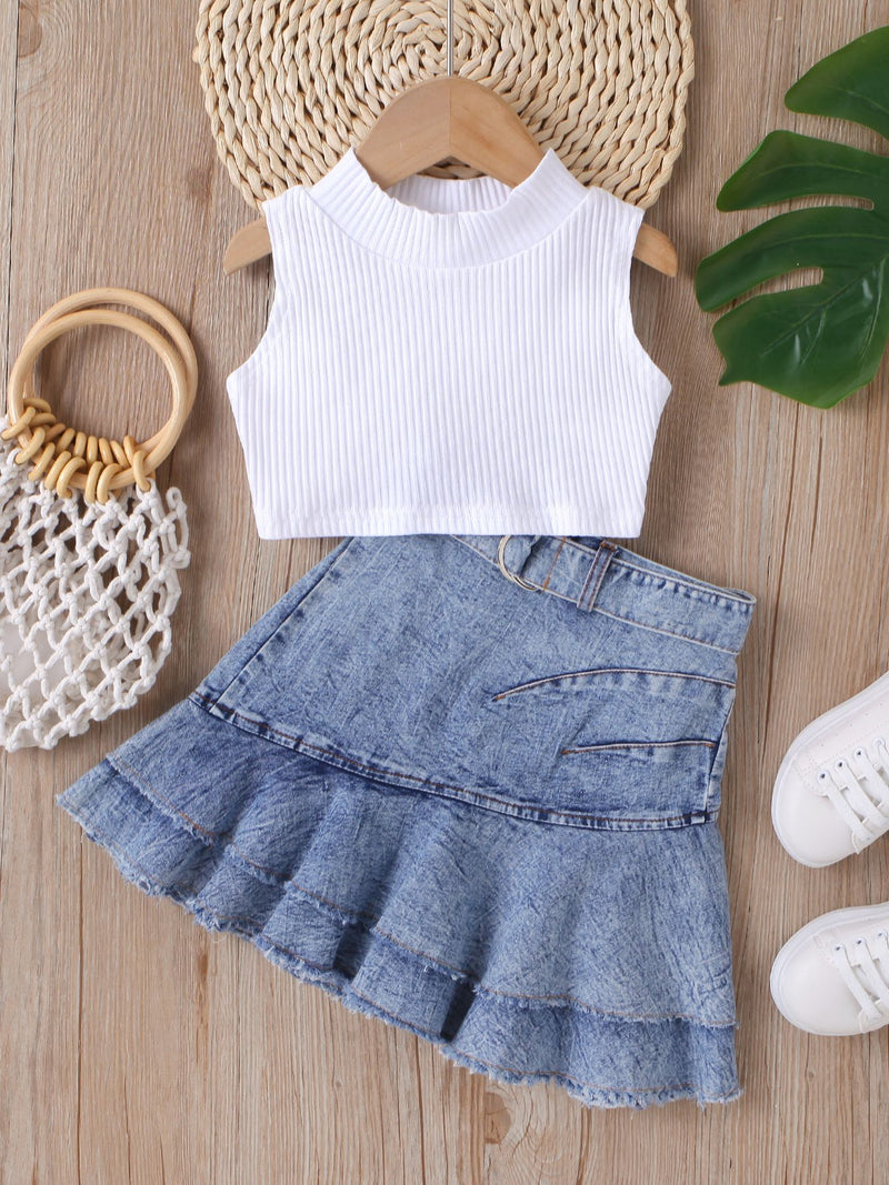 Conjunto Infantil Top Regatinha e Jeans