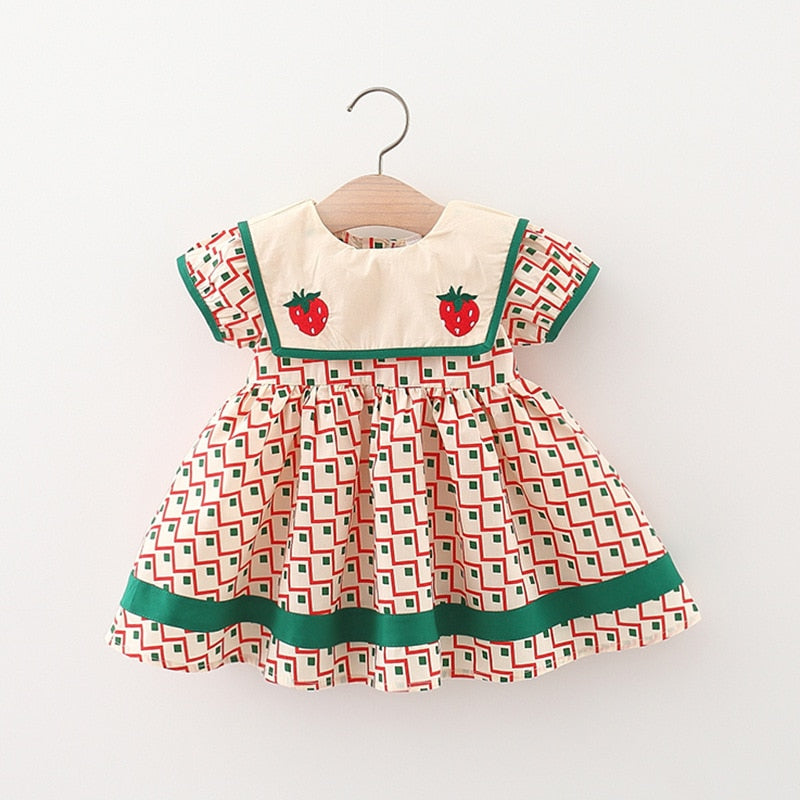 Vestido Infantil Geométrico Moranguinho