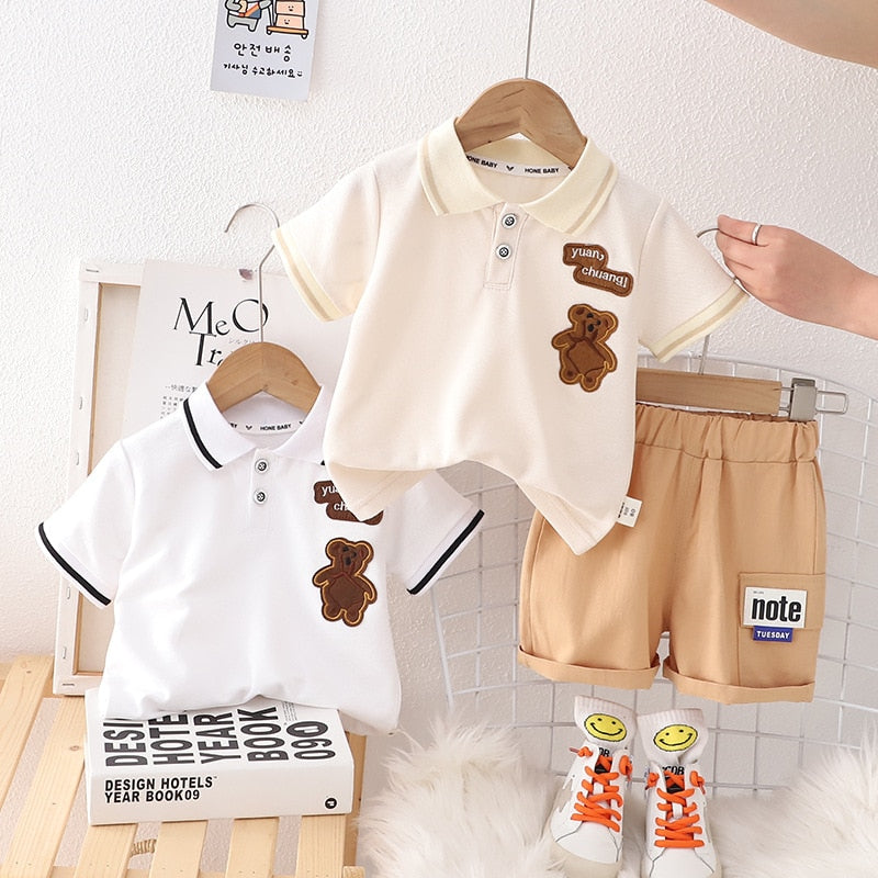 Conjunto Infantil Masculino Polo Ursinho