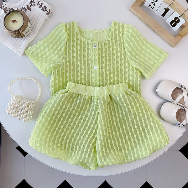 Conjunto Infantil Feminino Verde Botõezinhos
