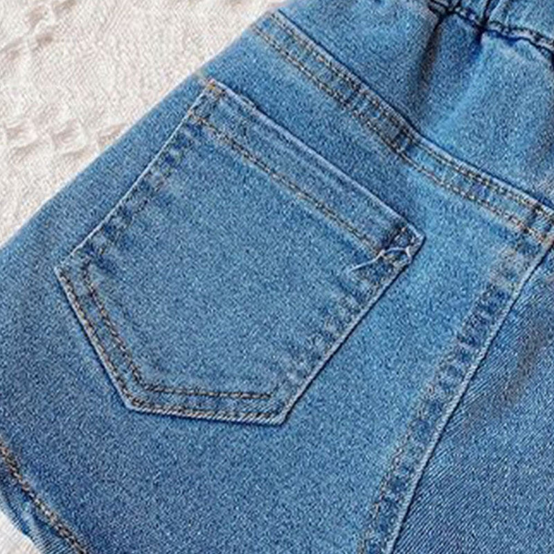Conjunto Infantil Feminino Bufante e Jeans Florzinha