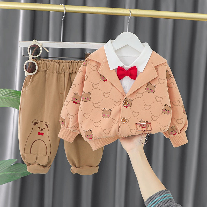 Conjunto Infantil Urso Gravatinha 3 Peças