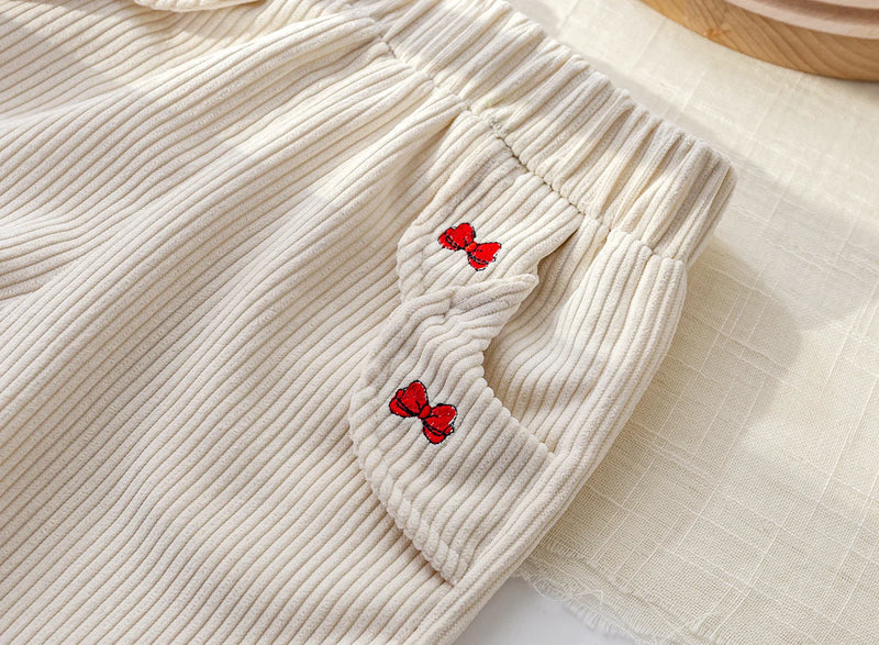 Calça Infantil Feminina Bolso Lacinhos
