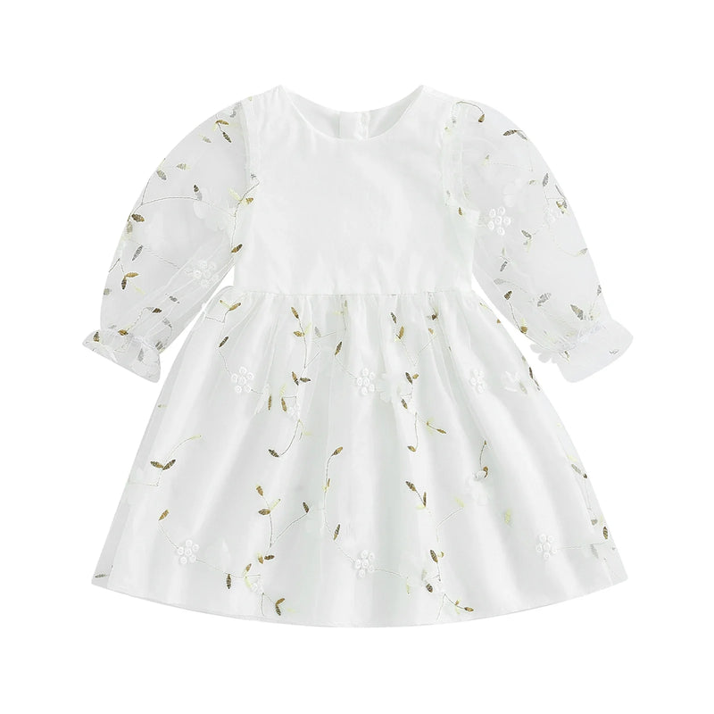Vestido Infantil Tule Floral