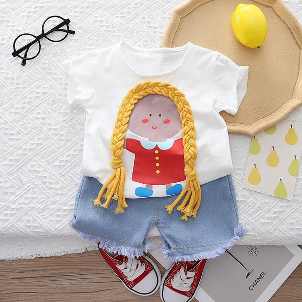 Conjunto Infantil Menina Cabelinho