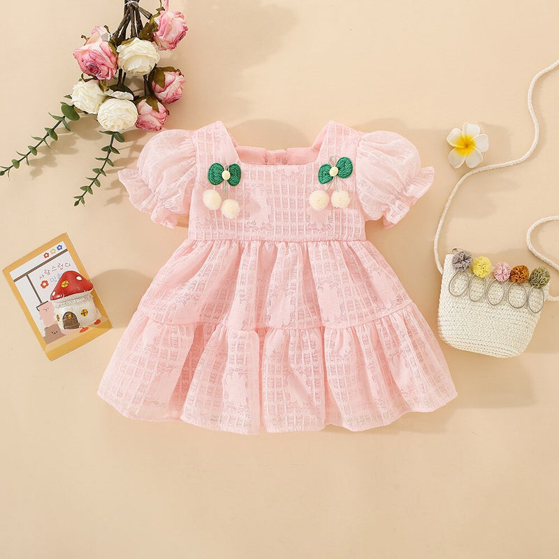 Vestido Infantil Floral Pom pomzinho