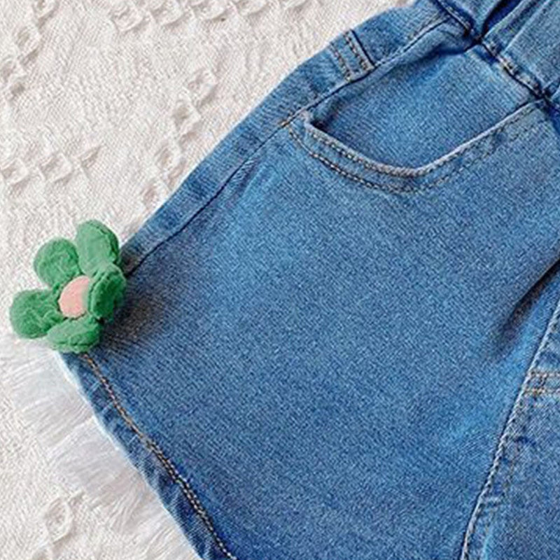 Conjunto Infantil Feminino Bufante e Jeans Florzinha