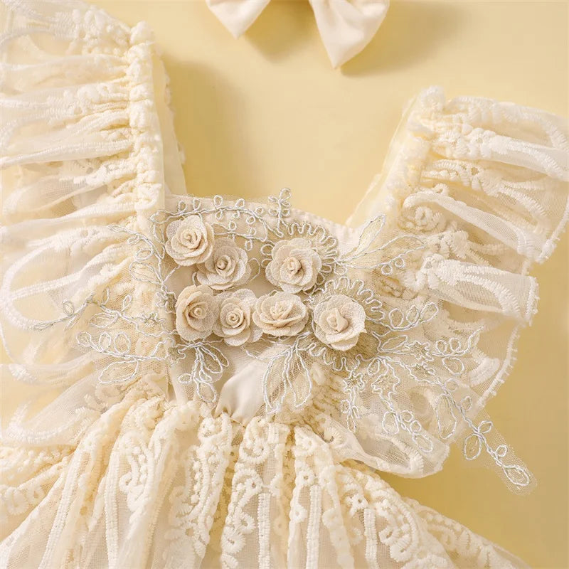 Body Infantil Feminino Renda Florzinhas