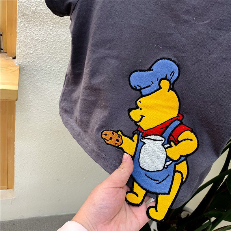 Camiseta Infantil Bordado Desenho Animado