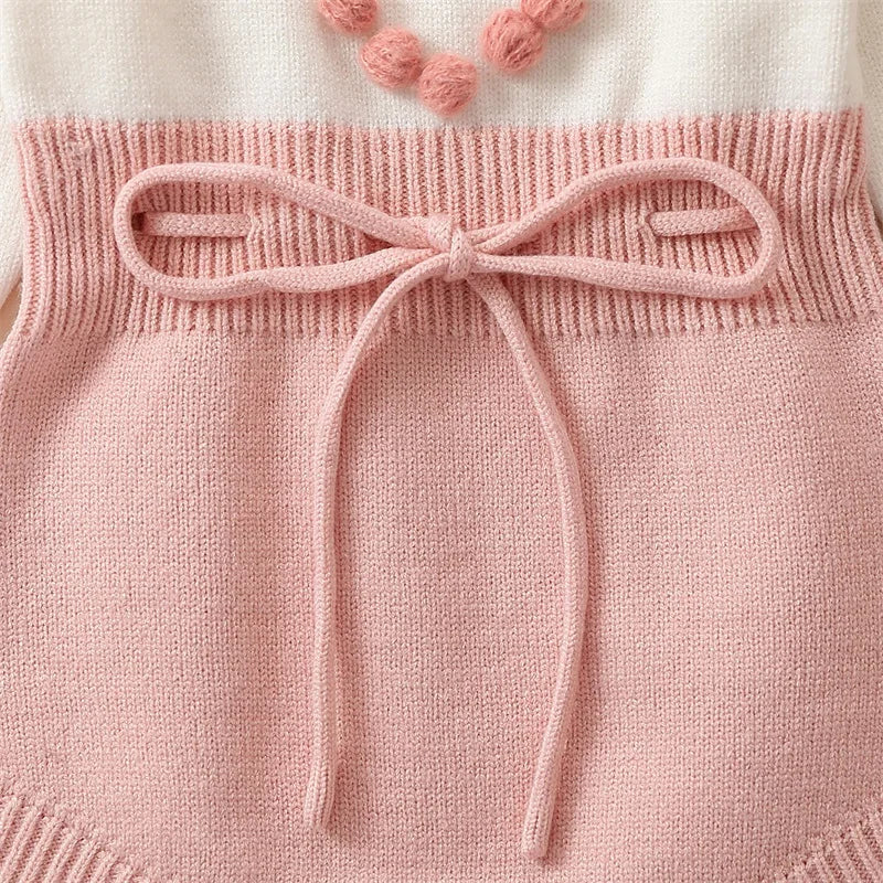 Body Infantil Feminino Tricô Coração