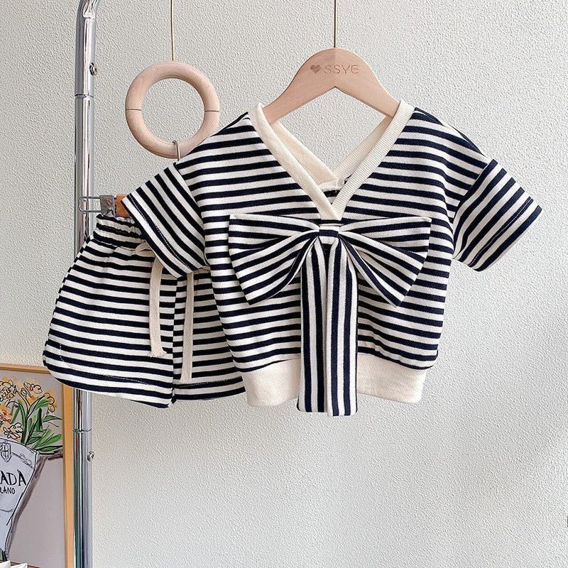 Conjunto Infantil Feminino Lístras Laçinho