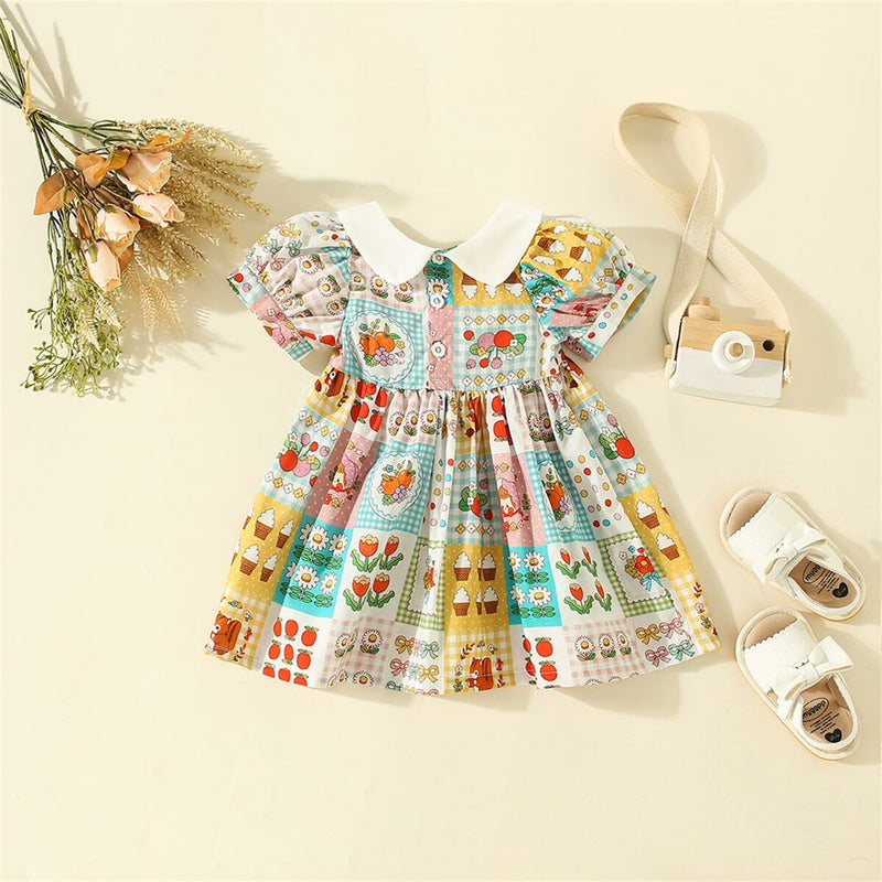 Vestido Infantil Golinha Estampas Verão
