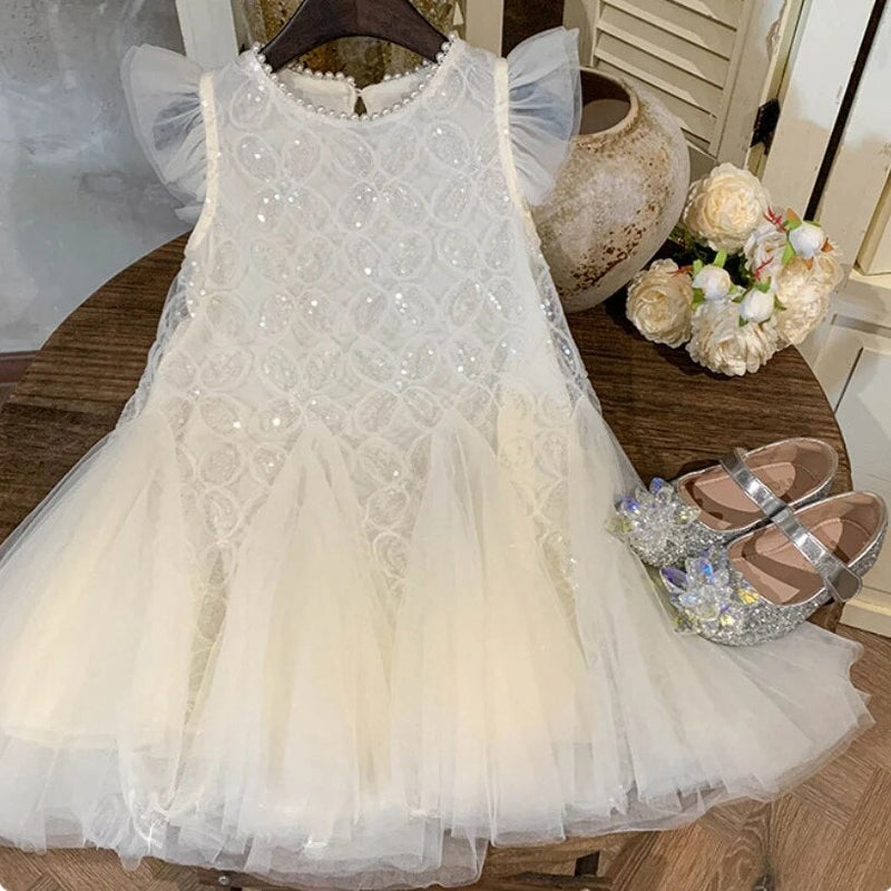 Vestido Infantil Lantejoulas Brilhante
