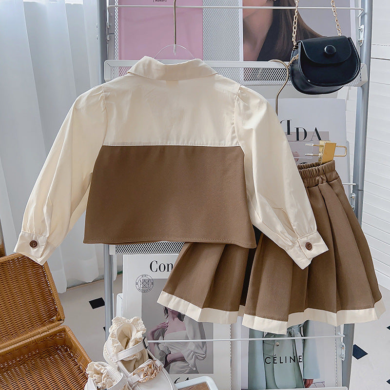 Conjunto Infantil Golinha e Saía Plíssada