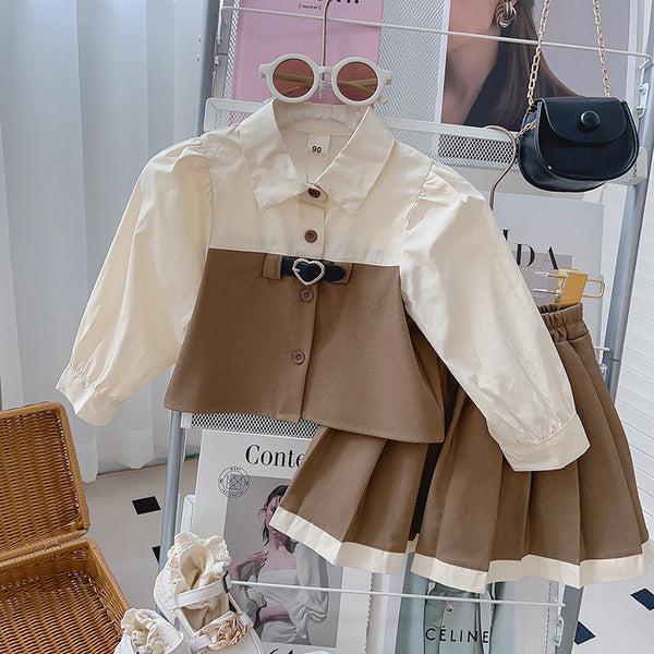 Conjunto Infantil Golinha e Saía Plíssada