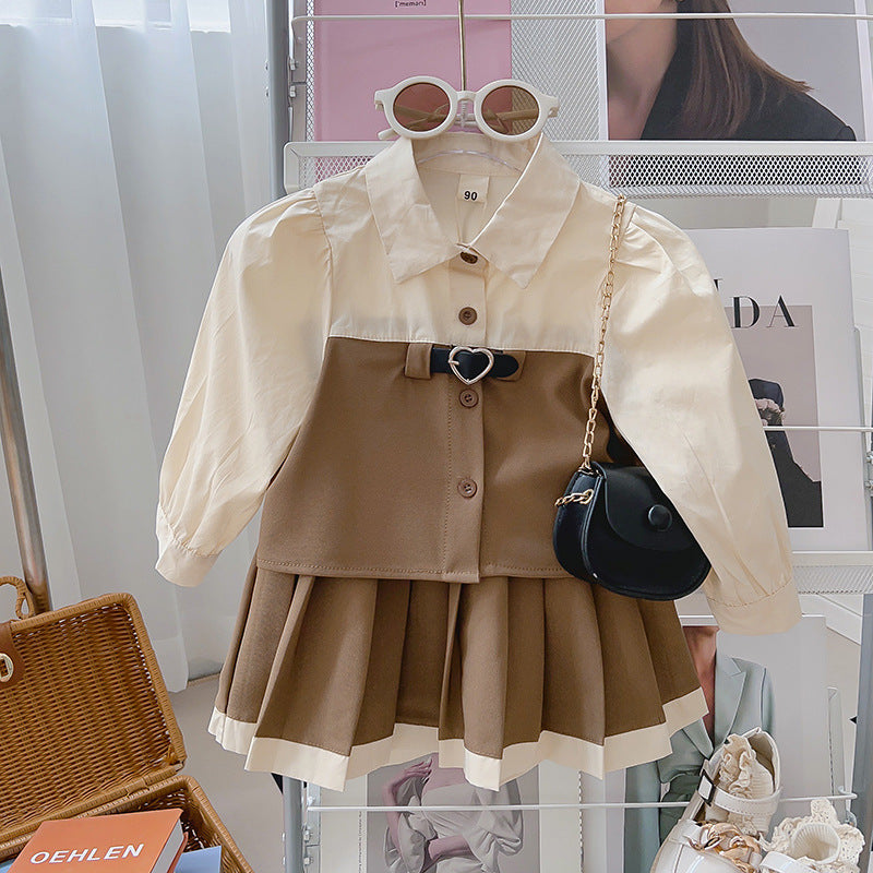 Conjunto Infantil Golinha e Saía Plíssada