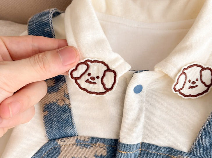 Macacão Infantil Botões Cachorrinho