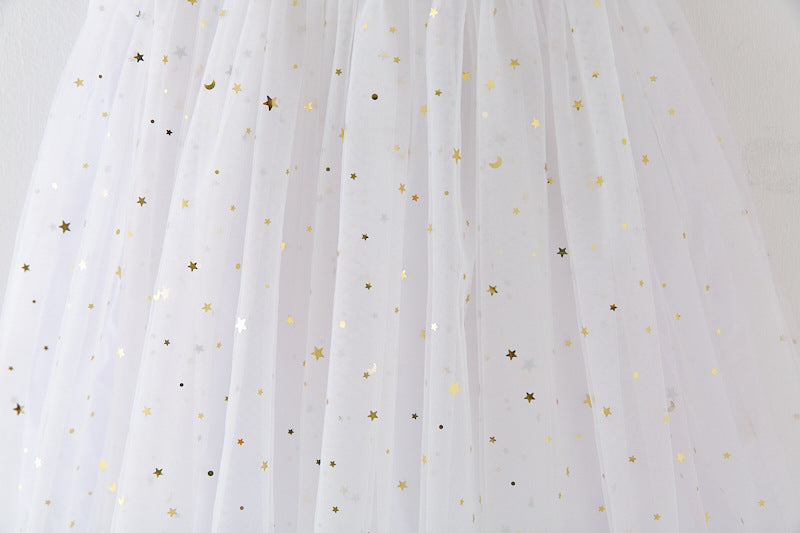 Vestido Infantil Tule Estrelinhas