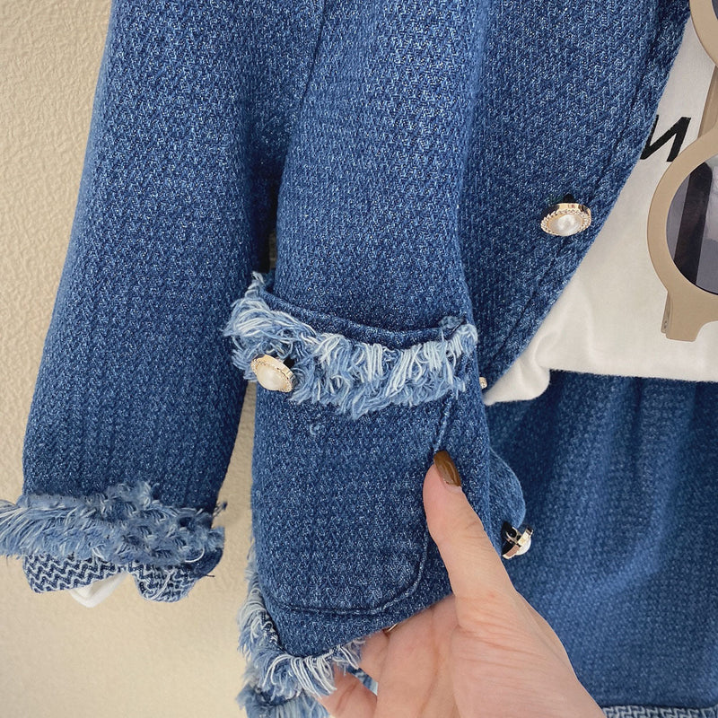 Conjunto Infantil Jeans Desfiadinho