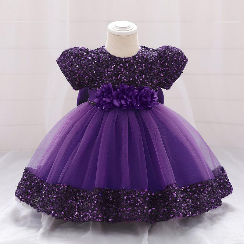 Vestido Infantil Brilhante Florzinhas