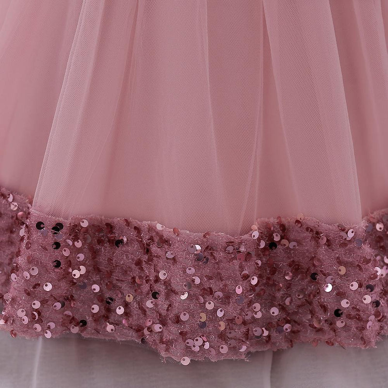 Vestido Infantil Brilhante Florzinhas