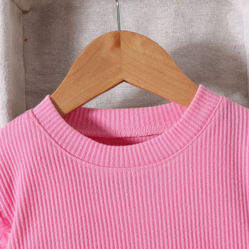 Conjunto Infantil Feminino Rosa Pelinhos