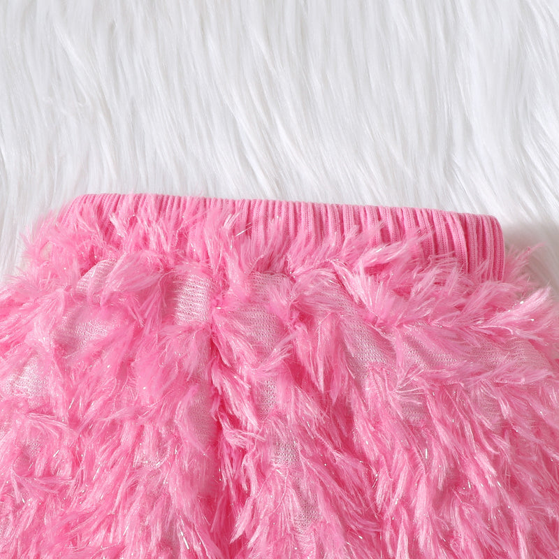 Conjunto Infantil Feminino Rosa Pelinhos