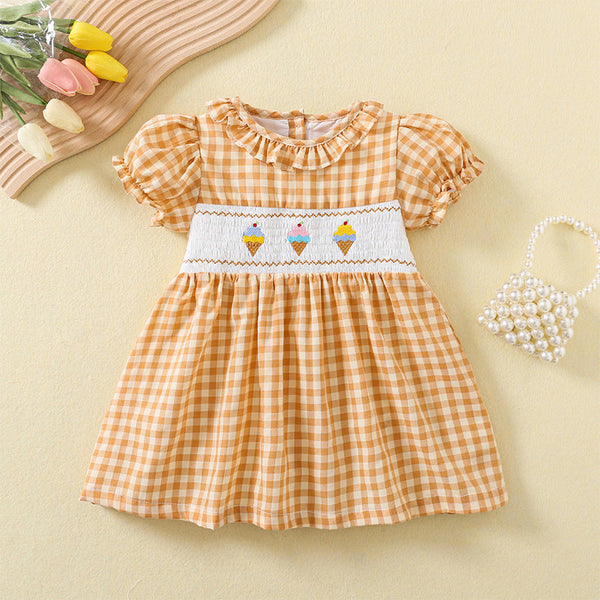 Vestido Infantil Xadrez Sorvetinho