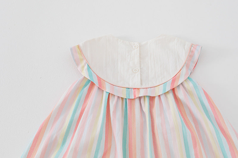 Vestido Infantil Colorido Barquinhos