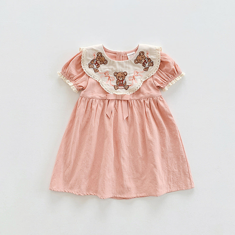 Vestido Infantil Gola Ursinhos