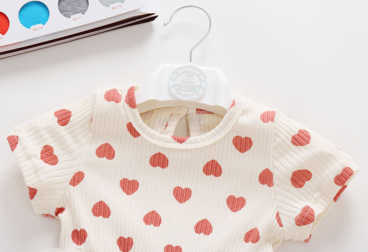 Body Infantil Tule Coraçõeszinhos