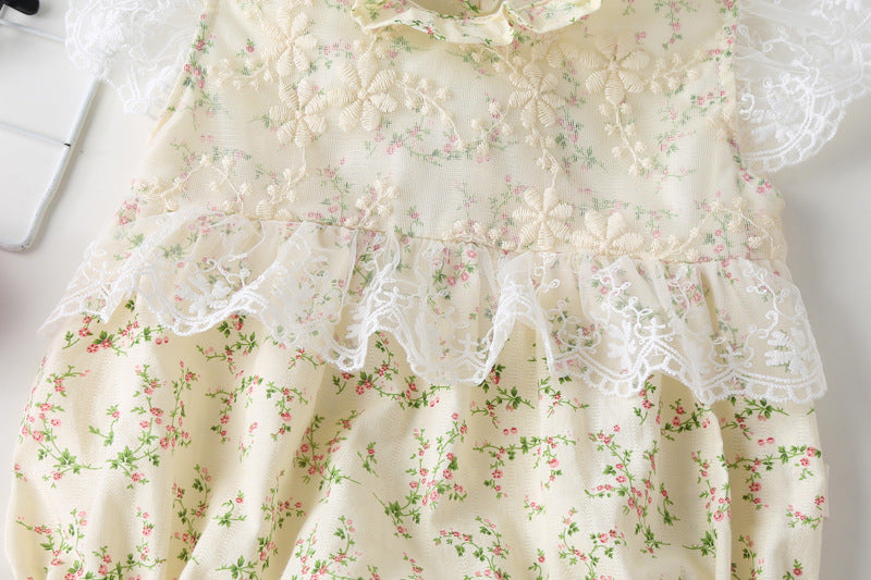Body Infantil Feminino Florzinhas + Chapéu