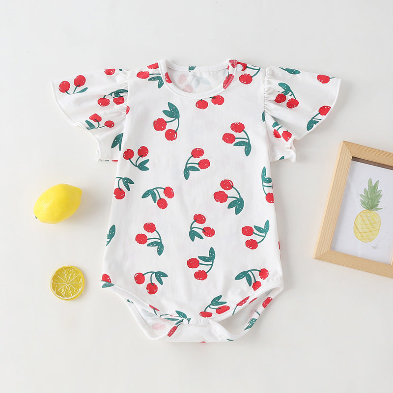 Conjunto Infantil Feminino Body Cerejinha + Saia Tule