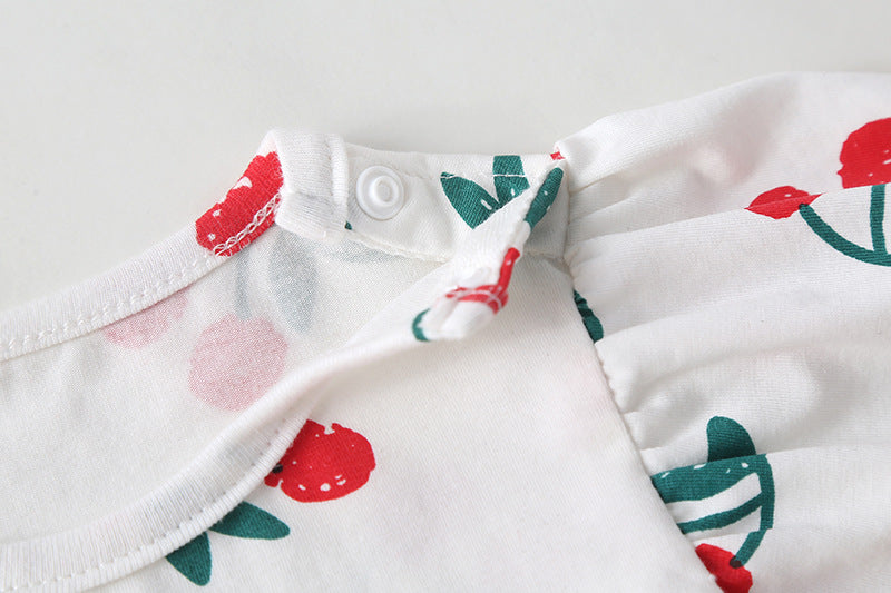 Conjunto Infantil Feminino Body Cerejinha + Saia Tule