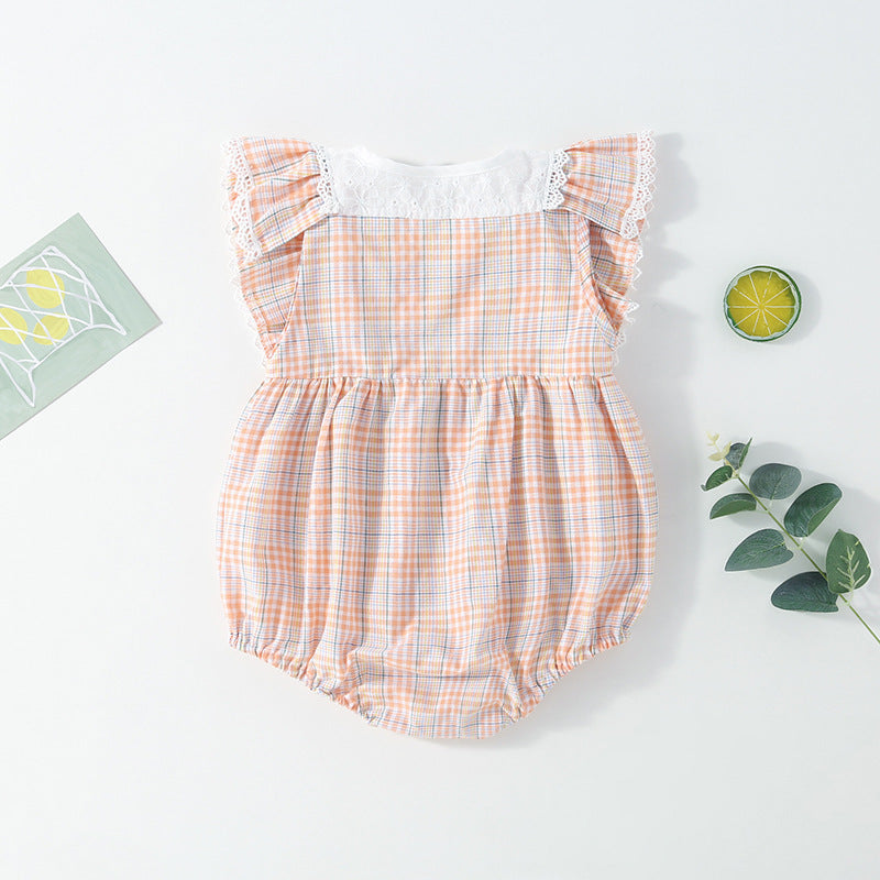 Body Infantil Feminino Xadrez Cordãozinho