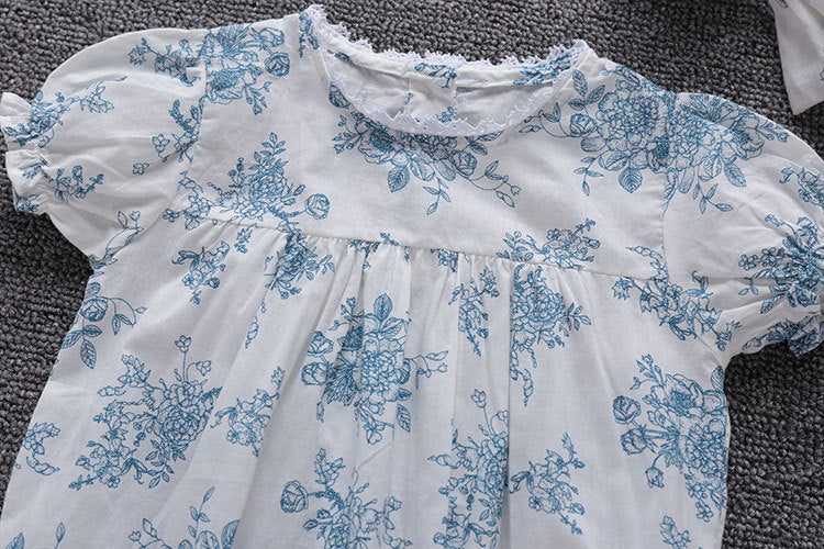 Body Infantil Floral + Laçinho
