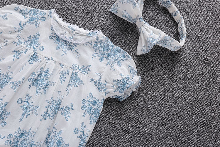 Body Infantil Floral + Laçinho