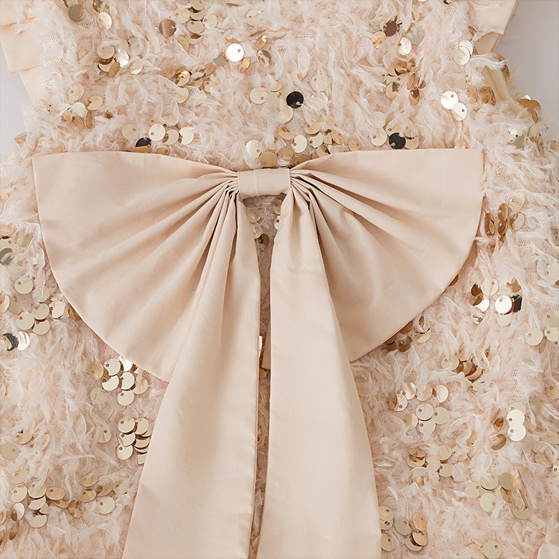 Vestido Infantil Lacinho Brilhos